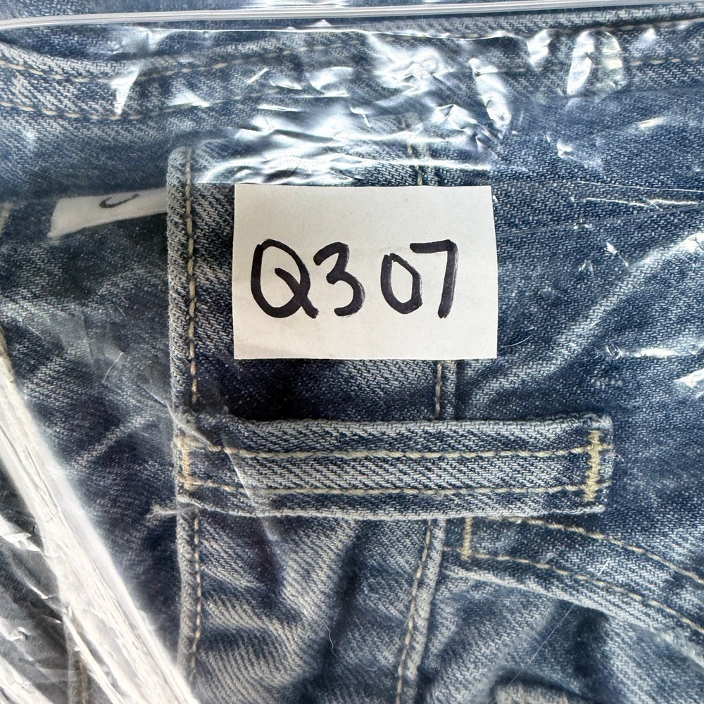 Cello 13 Jeans Low Baggy 90s Straight Wide Leg Distressed Denim Medium Wash Blue - Picture 15 of 15